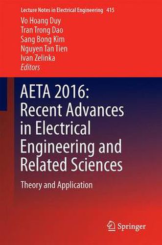 Cover image for AETA 2016: Recent Advances in Electrical Engineering and Related Sciences: Theory and Application