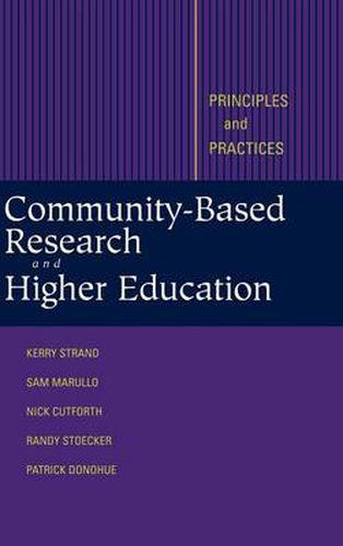 Cover image for Community-Based Research and Higher Education: Principles and Practices