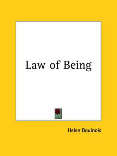 Cover image for Law of Being (1920)