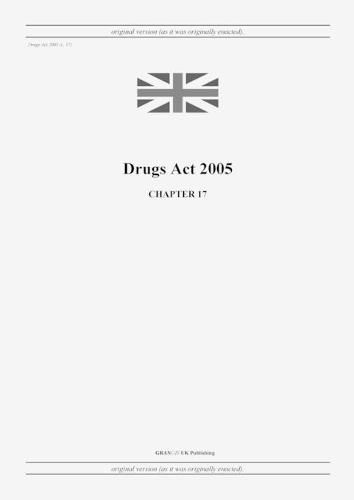 Cover image for Drugs Act 2005 (c. 17)