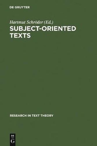 Cover image for Subject-oriented Texts: Languages for Special Purposes and Text Theory