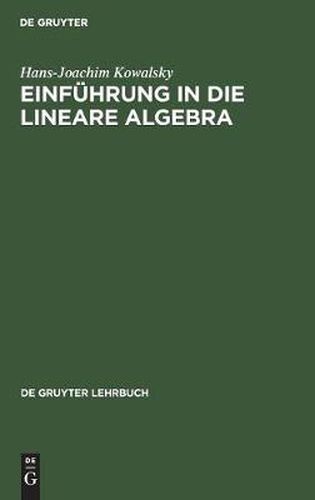 Cover image for Einfuhrung in die lineare Algebra