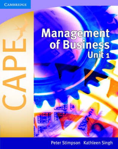 Cover image for Management of Business for CAPE (R) Unit 1