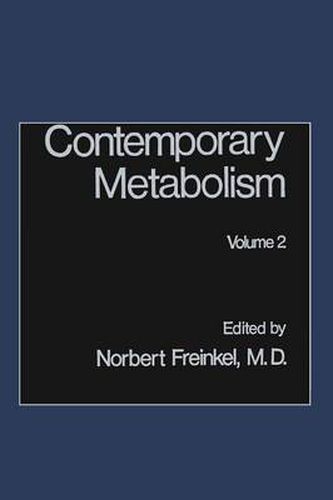 Cover image for Contemporary Metabolism: Volume 2