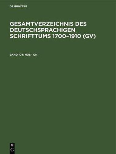 Cover image for Nos - On