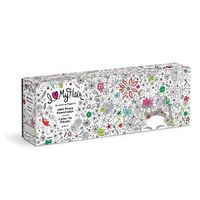 Cover image for Andrea Pippins Flowers In Your Hair Color-In 1000 Piece Panoramic Puzzle