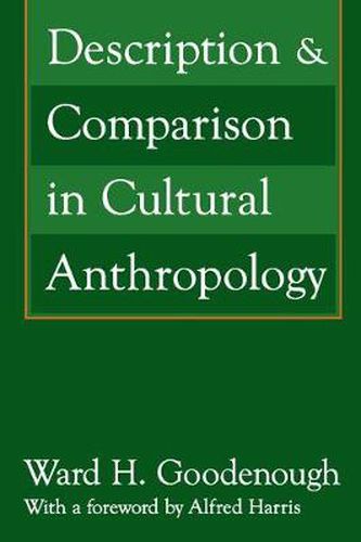 Cover image for Description and Comparison in Cultural Anthropology