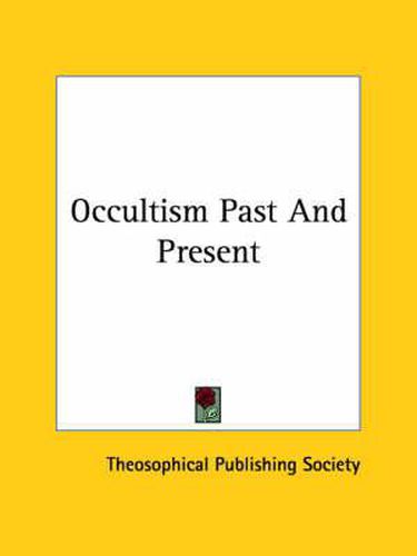 Cover image for Occultism Past and Present