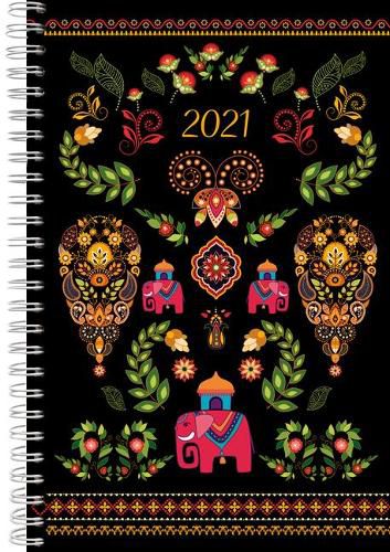 Cover image for 2021 Designer Elephant 17-Month Weekly Planner