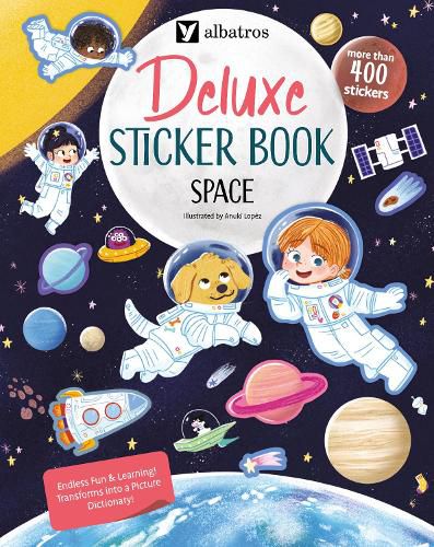 Cover image for Deluxe Sticker Book: Space