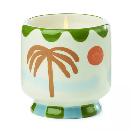 Palm Tree Lush Palms Ceramic Candle