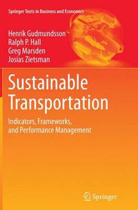 Cover image for Sustainable Transportation: Indicators, Frameworks, and Performance Management