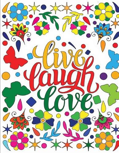 Cover image for Live, Laugh, Love Coloring Book