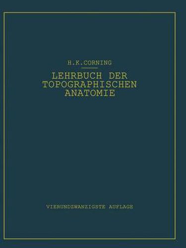 Cover image for Lehrbuch der topographischen Anatomie: Fur Studierende und AErzte