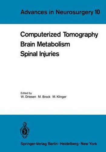 Cover image for Computerized Tomography Brain Metabolism Spinal Injuries