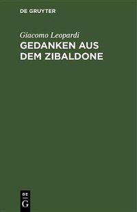 Cover image for Gedanken Aus Dem Zibaldone