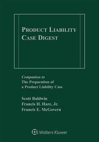 Cover image for Product Liability Case Digest, 2019-2020 Edition