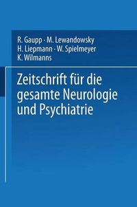 Cover image for Zeitschrift Fur Die Gesamte Neurologie Und Psychiatrie: Originalien