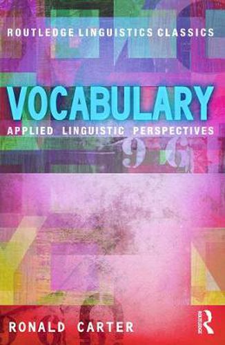 Cover image for Vocabulary: Applied Linguistic Perspectives