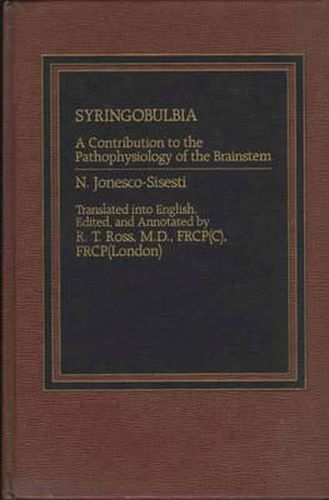 Cover image for Syringobulbia: A Contribution to the Pathophysiology of the Brainstem