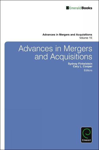 Cover image for Advances in Mergers and Acquisitions