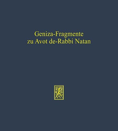 Cover image for Geniza-Fragmente zu Avot de-Rabbi Natan