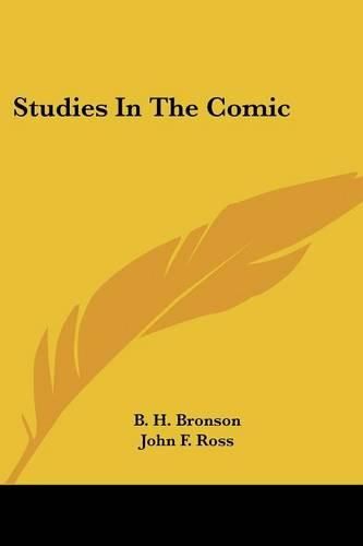 Cover image for Studies in the Comic