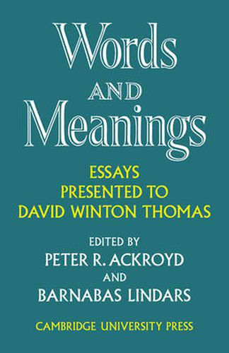 Cover image for Words and Meanings