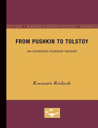 Cover image for From Pushkin to Tolstoy: An Advanced Russian Reader