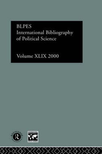 Cover image for IBSS: Political Science: 2000 Vol.49