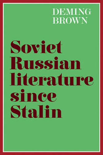 Cover image for Soviet Russian Literature since Stalin