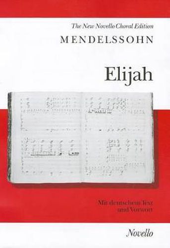 Cover image for Felix Mendelssohn: Elijah (Vocal Score)