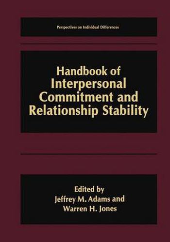 Cover image for Handbook of Interpersonal Commitment and Relationship Stability