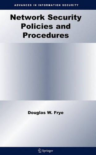 Cover image for Network Security Policies and Procedures