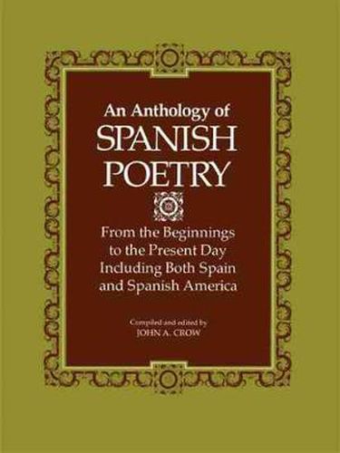 Cover image for Anthology of Spanish Poetry: From the Beginnings to the Present Day, Including Both Spain and Spanish America