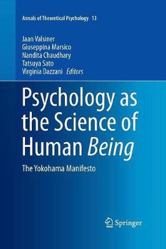 Cover image for Psychology as the Science of Human Being: The Yokohama Manifesto
