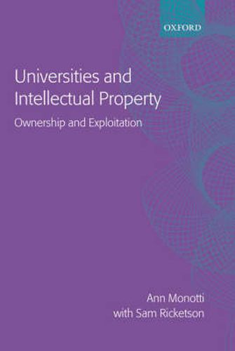 Cover image for Universities and Intellectual Property