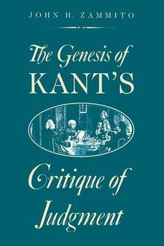 Cover image for The Genesis of Kant's  Critique of Judgement