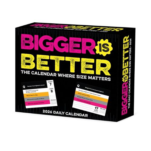 Cover image for Bigger Is Better 2026 5.4 X 6.2 Box Calendar