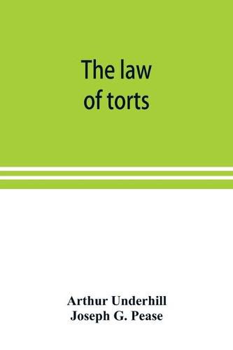 Cover image for The law of torts