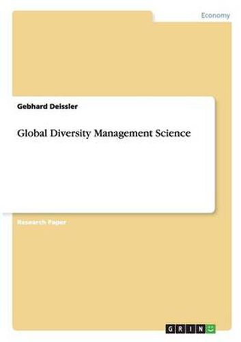 Cover image for Global Diversity Management Science