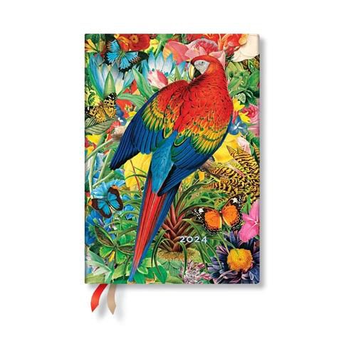 Cover image for Tropical Garden (Nature Montages) Midi 12-month Dayplanner 2024