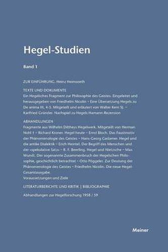 Hegel-Studien / Hegel-Studien Band 1 (1961)