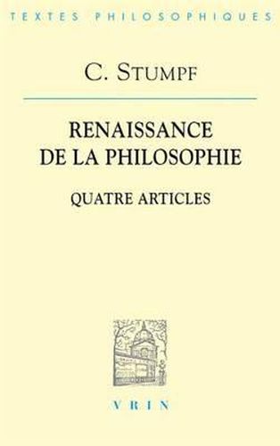 Carl Stumpf: Renaissance de la Philosophie: Quatre Articles