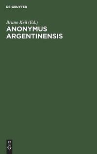 Cover image for Anonymus Argentinensis