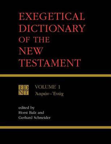 Cover image for Exegetical Dictionary of the New Testament