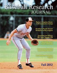 Cover image for Baseball Research Journal (BRJ), Volume 41 #2