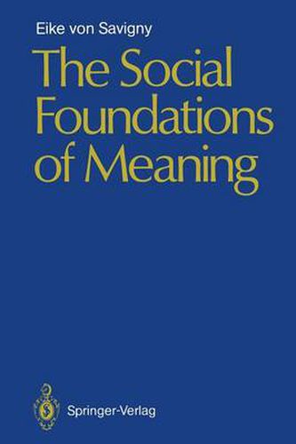Cover image for The Social Foundations of Meaning