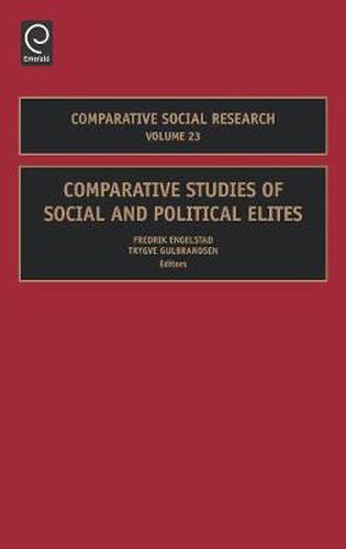 Cover image for Comparative Studies of Social and Political Elites