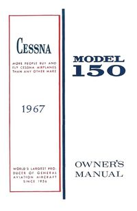 Cover image for Cessna 1967 Model 150 Owner's Manual